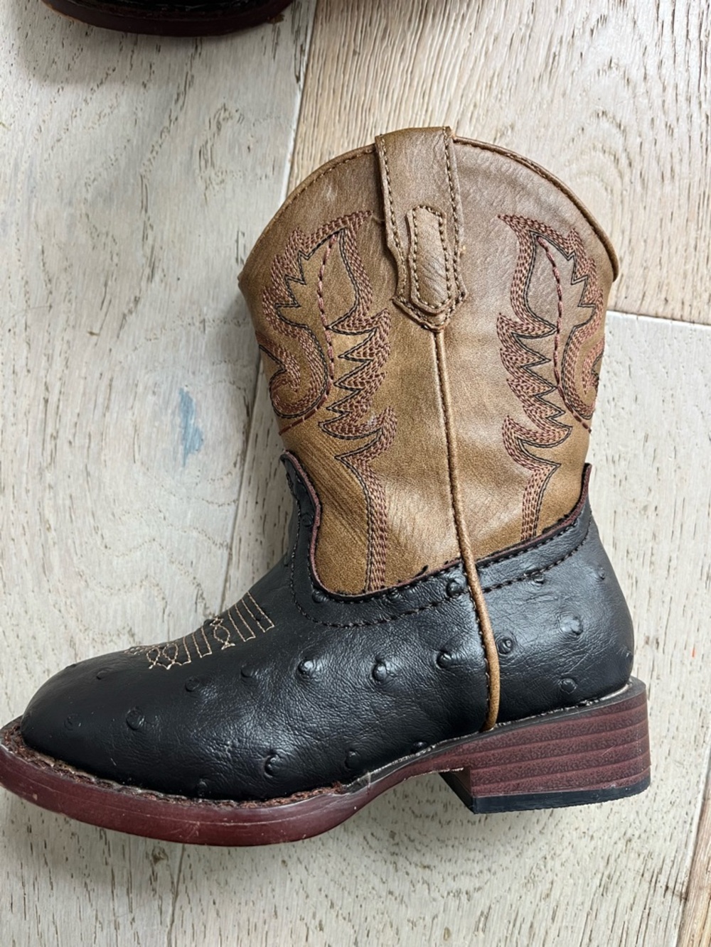 Roper Toddlers Brown Leather Cowboy Boots
